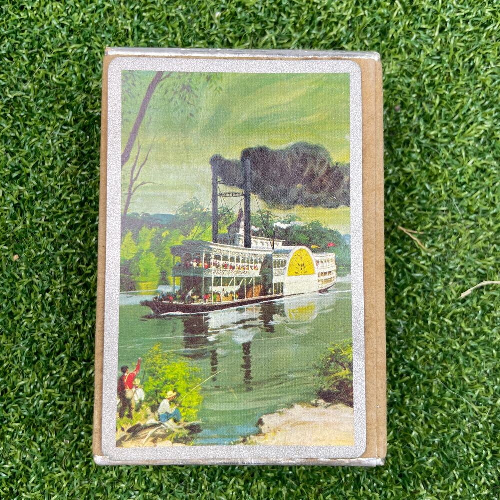 Vintage Congress Playing Cards Deck Cel-u-tone Finish Paddlewheel Steamboat